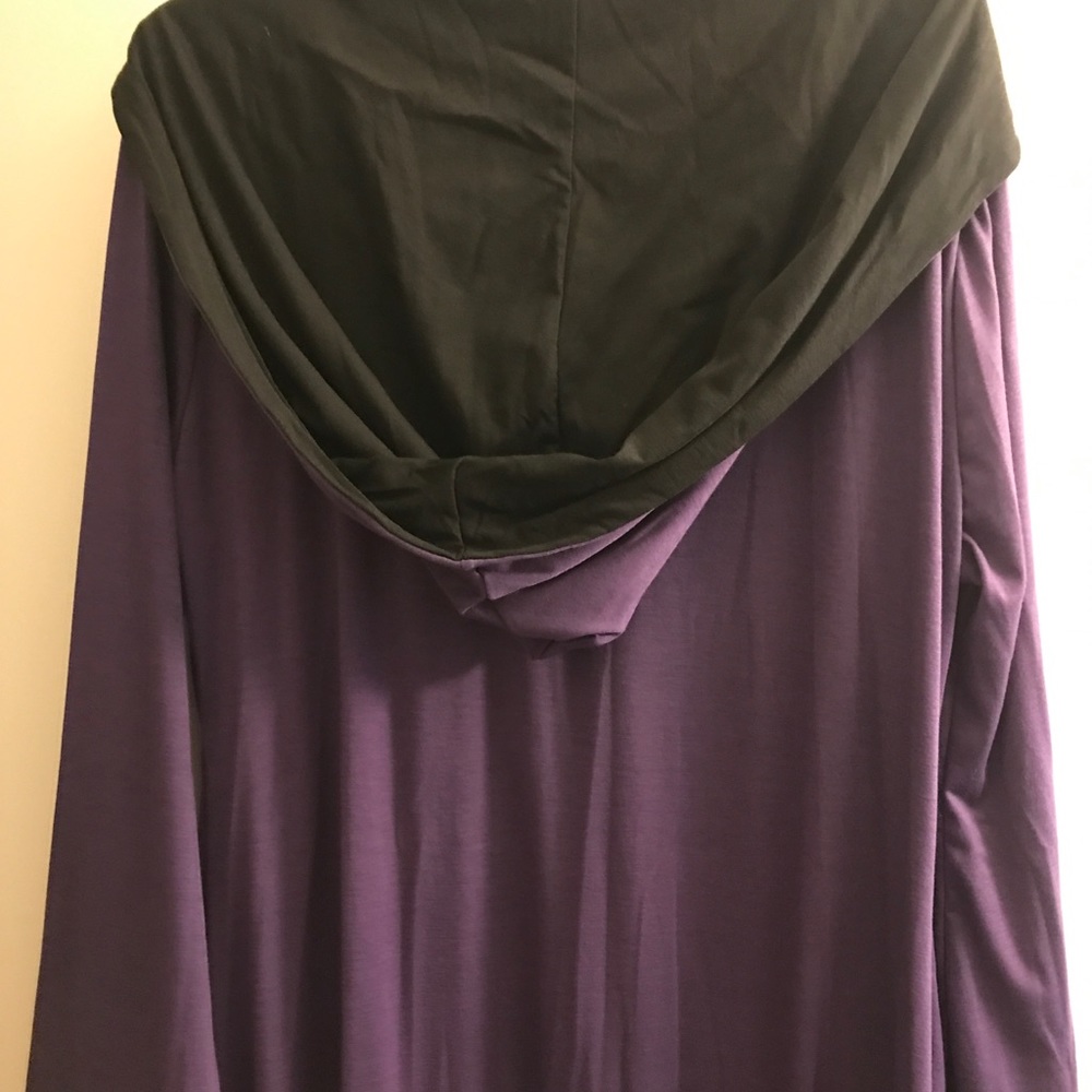 NWT long sleeve purple/black dress 3X
